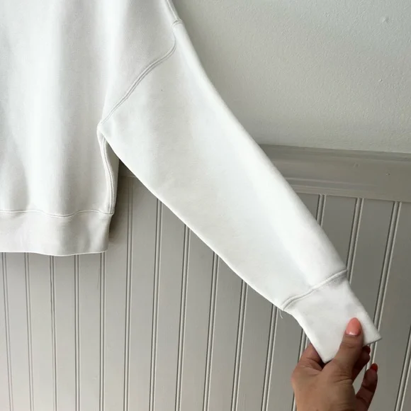 Aritzia Wilfred Free XS Katy Sweater Cropped Mockneck Crisp White - Picture 9 of 10